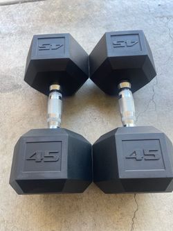 CAP Barbell, 45lb Rubber Hex Dumbbell, Single