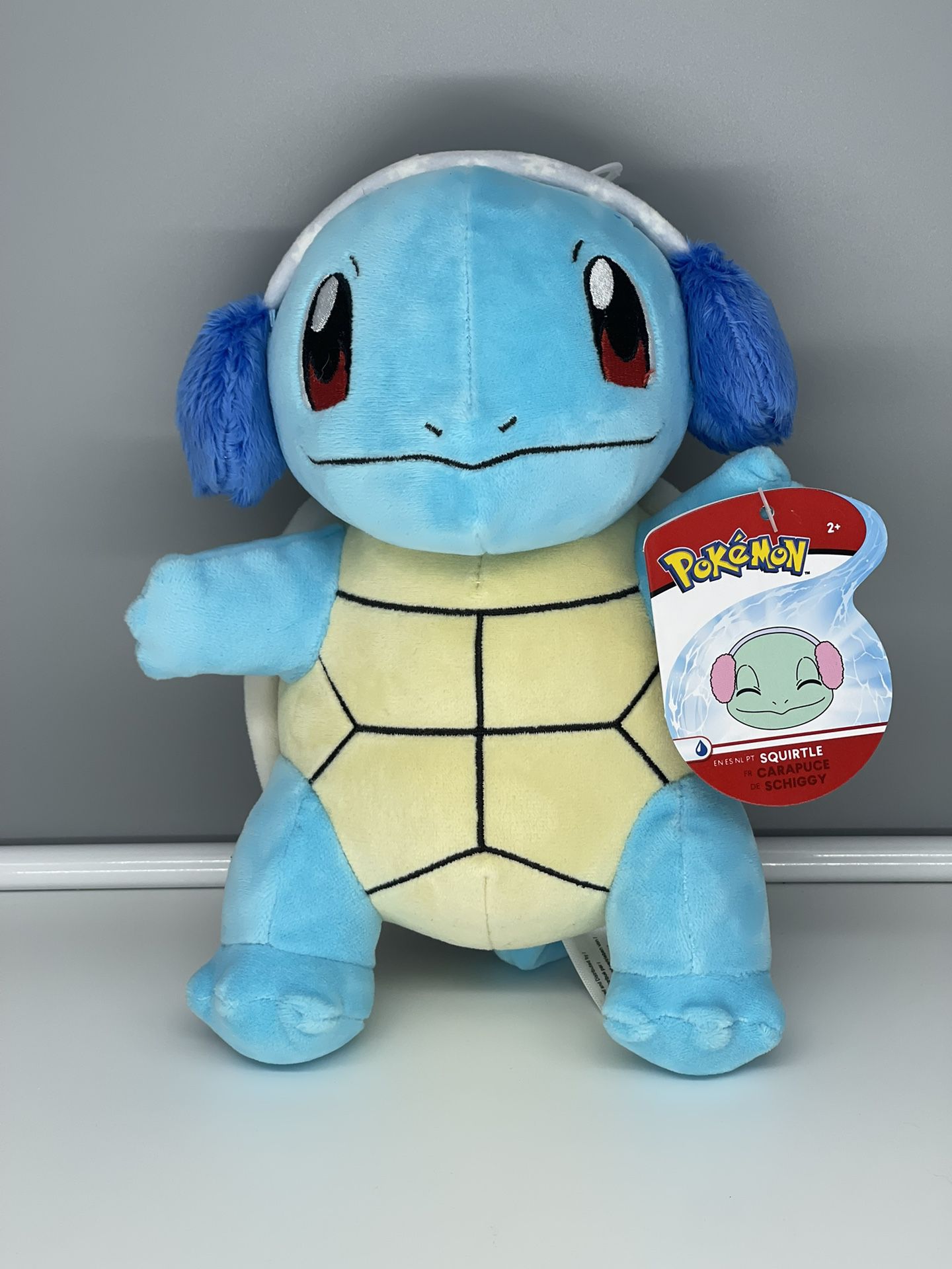 Pokemon holiday Squirtle plush with ear muffs NWT 8 inches