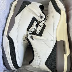 AIR JORDAN 3 RETRO SUMMIT WHITE/FIRE RED BLANC SOMMET/ROUGE FEU 10.5 M