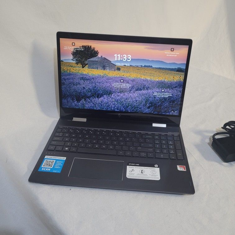 HP Envy X360 Touch Screen Laptop- Wiped + Windows 11