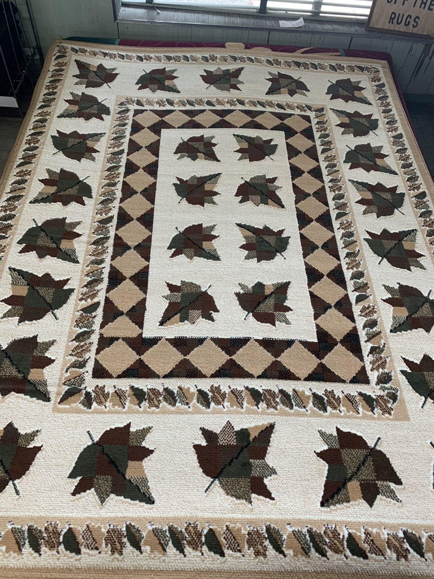 Leaves Area Rug Brand New