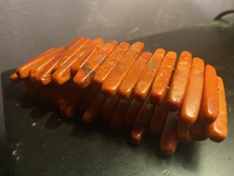 Red Coral Bead Bracelet 