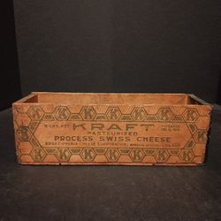 Vintage Wooden Kraft Cheese Box