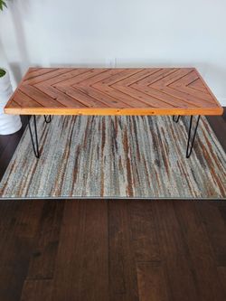 Herringbone coffee table/ hand-made
