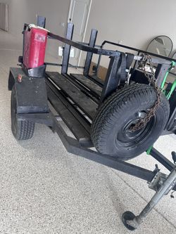 Bike Trailer 7’x5’ Open Trailer With Wood Bed