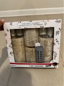 8 led candles with remote for Christmas decor