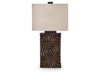 Heathbury Antique Brown Paper Table Lamp (1/CN)