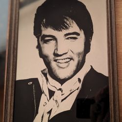 Vintage Retro 70s Elvis Mirror 9x13 Framed 