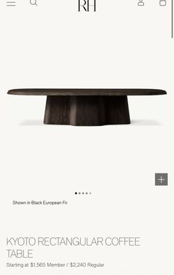 Black rectangle coffee table