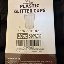 Golden Plastic Cups.plastic Glitter Cups. 