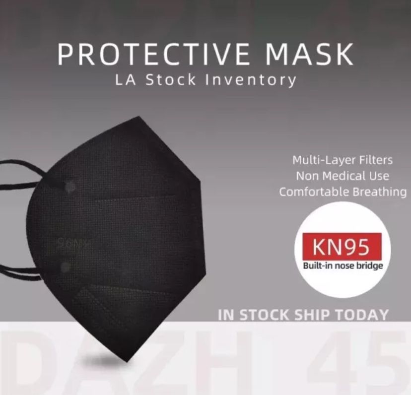 50Pcs KN95 Face Mask 95% Filter Disposable Respirator 5-Ply Protective Cover