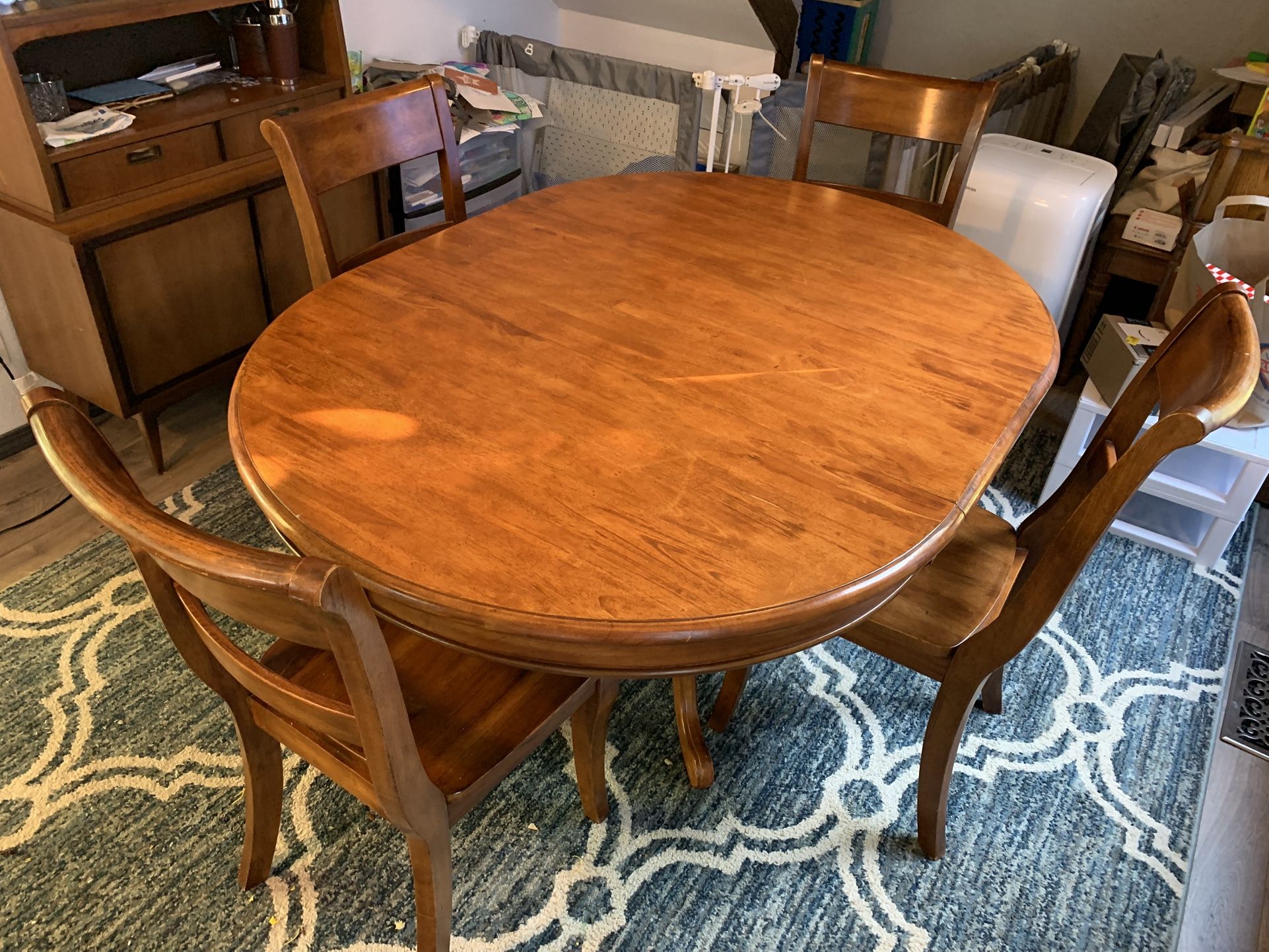 Solid Wood Kitchen Table With 6 Chairs