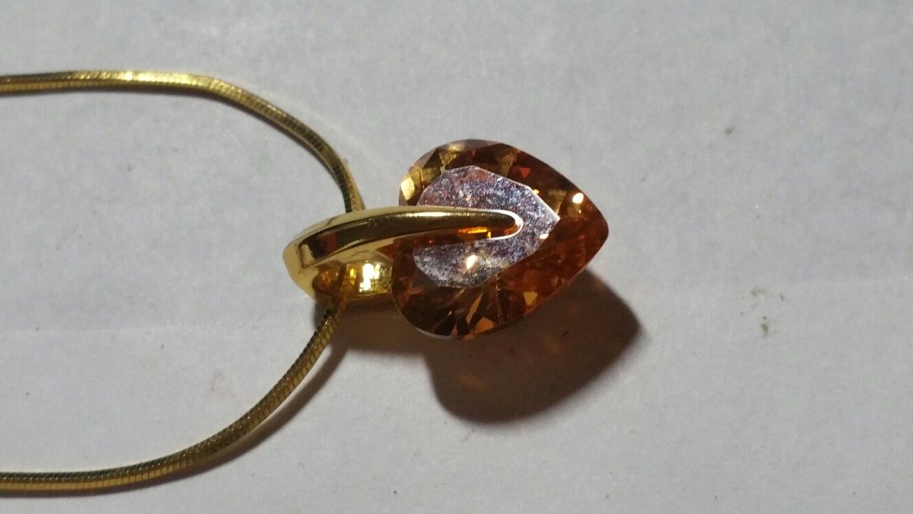 Gold plated Heart Pendant and Chain