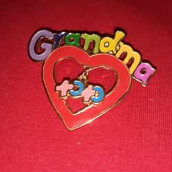 Women's Enamel Grandma Brooch