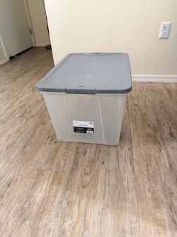 64-Quart Clear Latching Storage Tote
