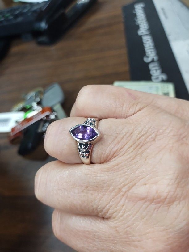 Sterling Silver Purple Ring