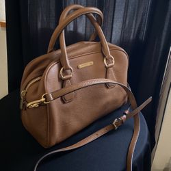 Michael Kors Brown Leather Satchel Handbag 