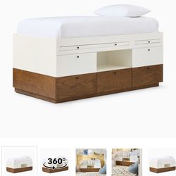 West Elm Twin Bed With Storage 