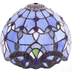 New 8”* 5.5” Small Tiffany Lampshade Replacement Only Stained Glass Style Lamp Shade Blue Baroque