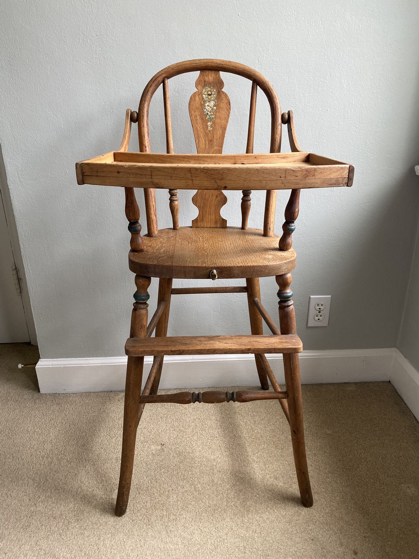 Antique Oak High Chair