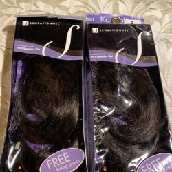 Two Packs Of Kanubia Hair Color 2 Style J Curl Wvg 6”-8”-10