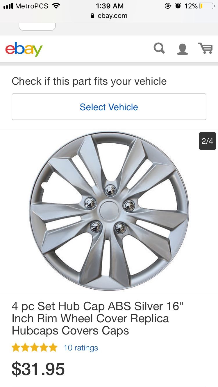 Silver hubcaps 16’