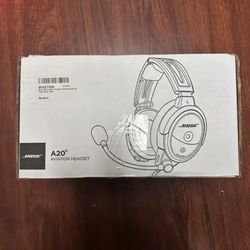 Bose A20 Aviation Headset with Bluetooth Dual Plug Cable - Black