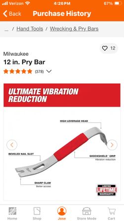 Milwaukee Pry Bar