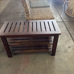 Bench With Shelves