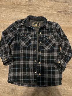 Freedom Foundry Kids Sherpa Lined Plaid Fleece Jacket (Size XS / 5-6)