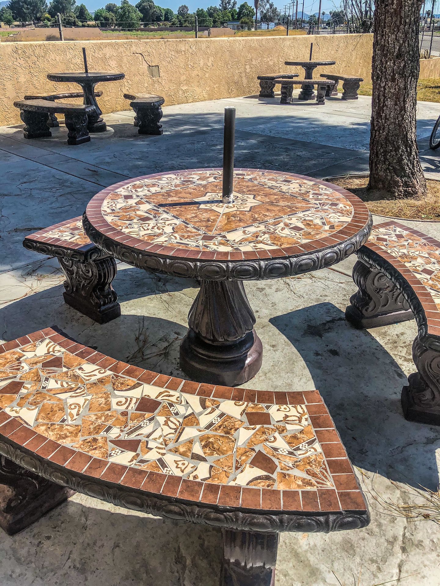 Concrete Patio Table Set