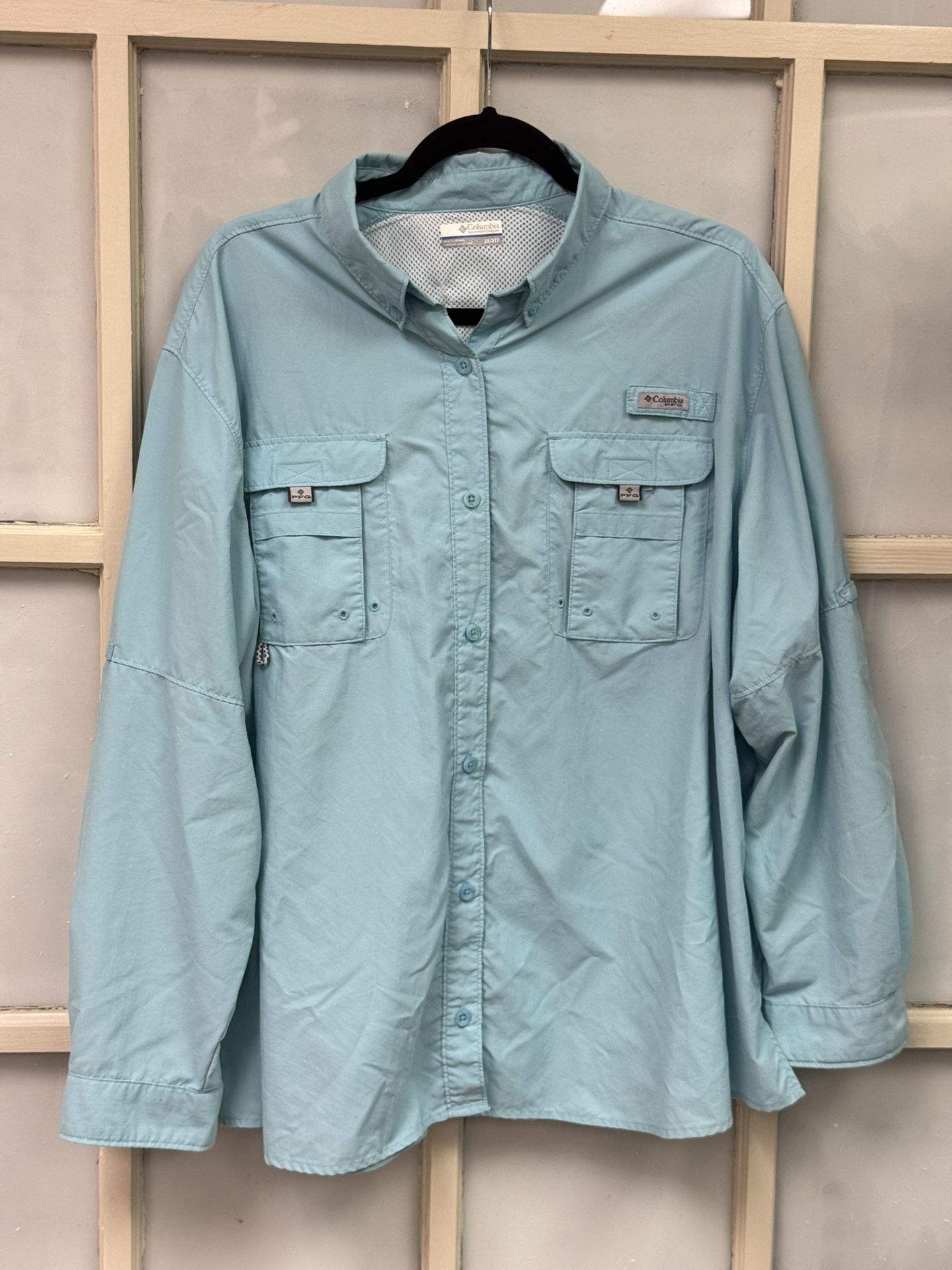 Columbia PFG Shirt Women’s 3XL Long Sleeve Blue