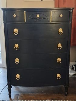 Vintage  bowed front dresser
