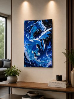 Custom Lugia Pokemon Metal Print
