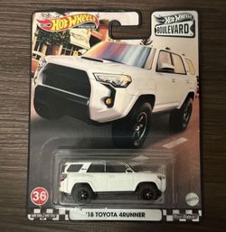 HW Hot Wheels Toyota 4Runner White 2018
