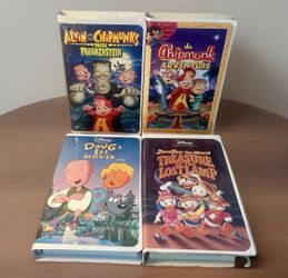 Alvin and the Chipmunks/Doug/DuckTales VHS Animated Cartoons [Lot of 4] - Tested
