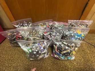 Costume Jewelry Vintage to Modern 10 Bags Lot