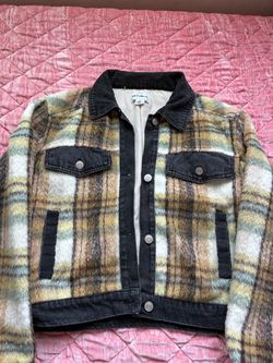 For The Republic Plaid Wool Blend Jacket