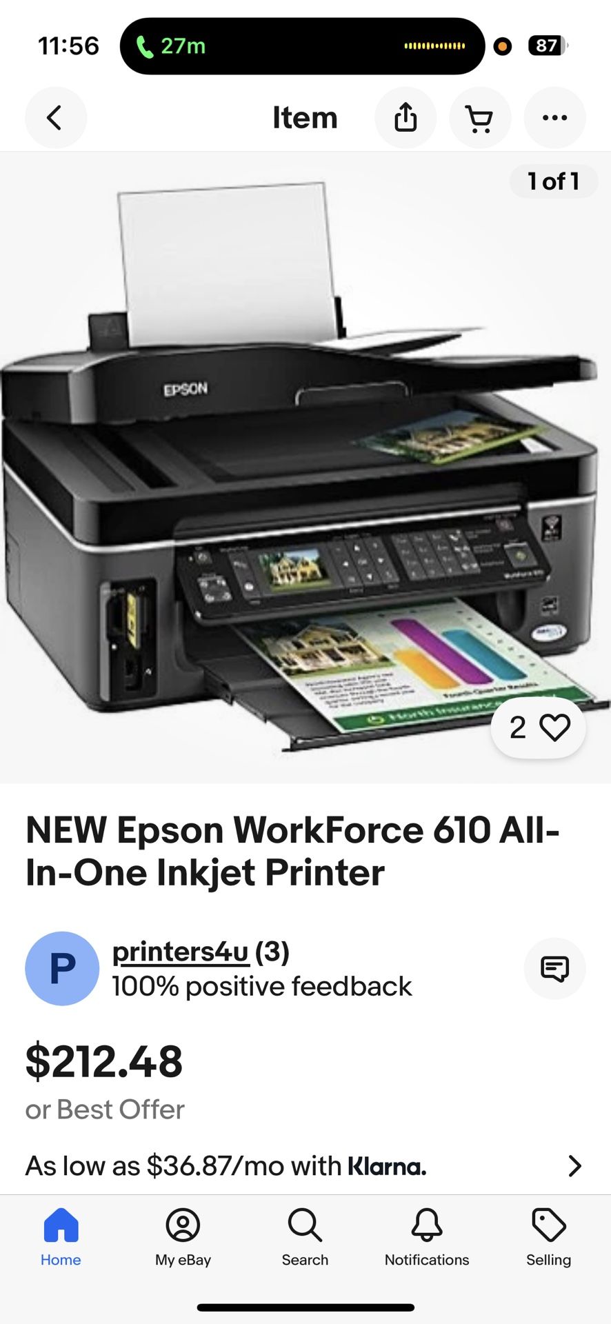 Epson Printer With Fax Machine Brand New For $200 If Interested Contact Roy Smith