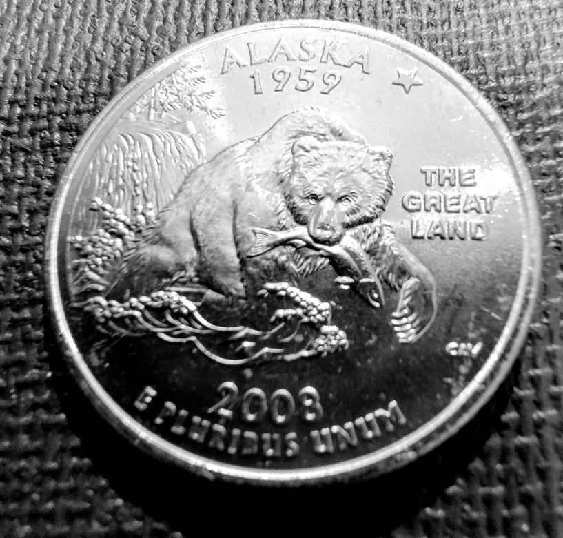 2003-P Alaska State Quarter Uncirculated From US Mint Roll.