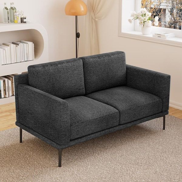 55.1" Sofa Couch, Modern Loveseat Sofa, Small Couches for Small Spaces, Couches for Living Room Bedroom Guest Room Apartment Resistant Studio Dorm, Lo