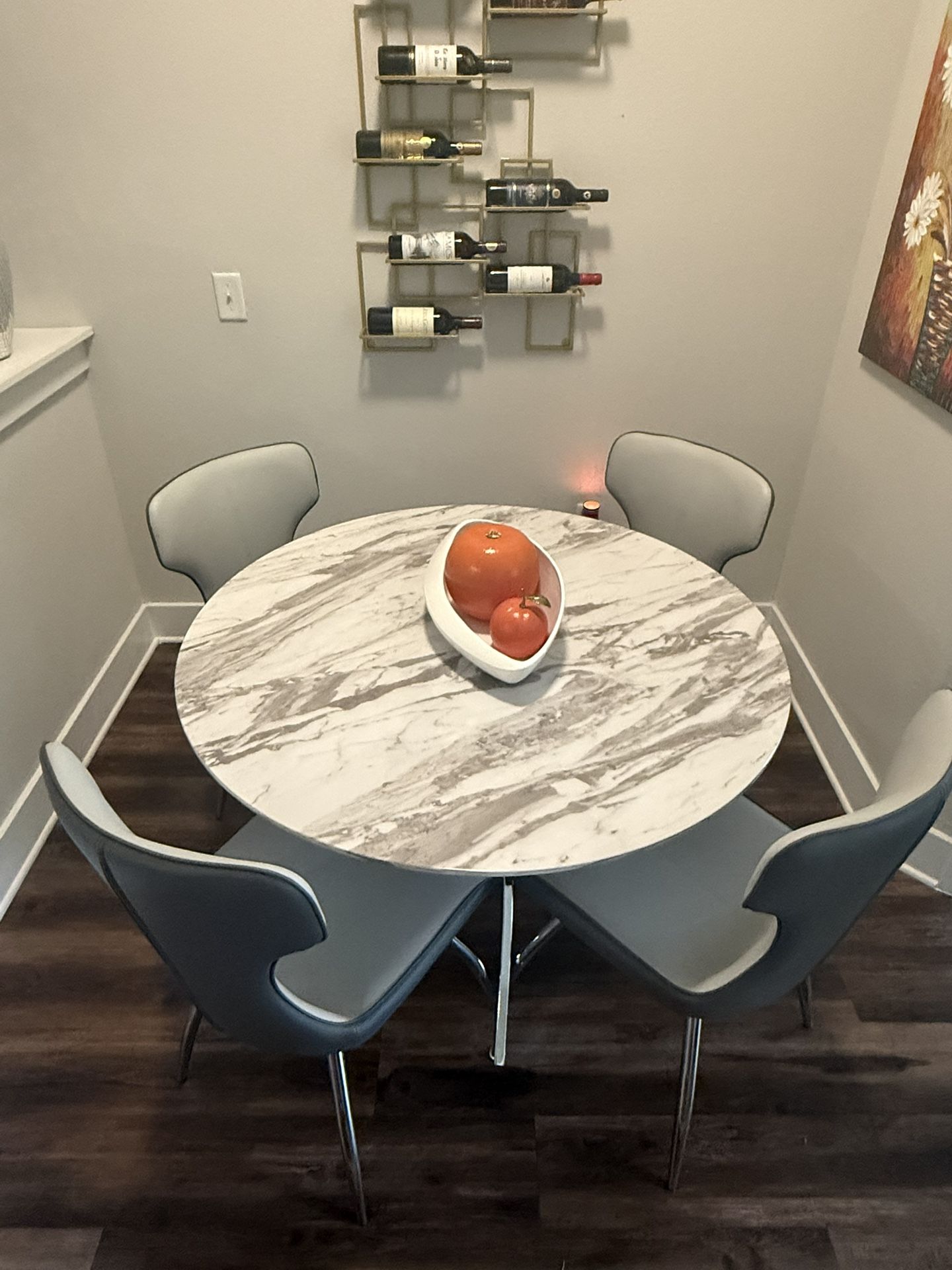 Dining Set, Couch, Accent Chair, And TV Console For Sale