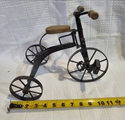 Vintage Miniature Metal Tricycle Figurine Decor $30