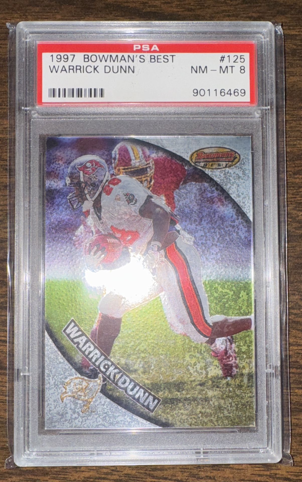 1997 Bowman’s Best Warrick Dunn PSA 8