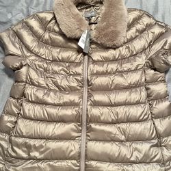 Martha Stewart Metallic Taupe Vest