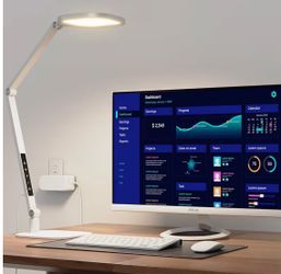 LED Desk Lamp for Home Office, Soft Edge-lit Design - Modern Style