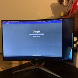 Broken Curved Monitor AOC