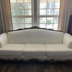 Vintage White/Cream Couch/Sofa 