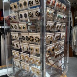 Vintage ST. JOHN Clip On Earrings Jewelry Yellow Gold Played