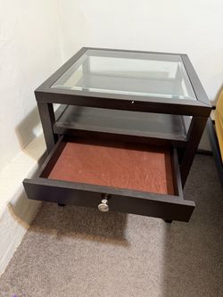 Glass-Top End Tables (Set of 2)